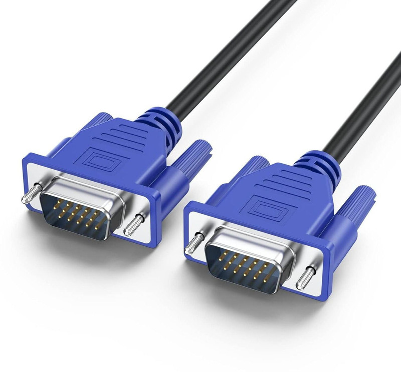 BKC TV-out Cable 1.5 Meter VGA Monitor Cable – 15-Pin Connector for PC/Laptop Display(Black, For Computer, 1.5 m)