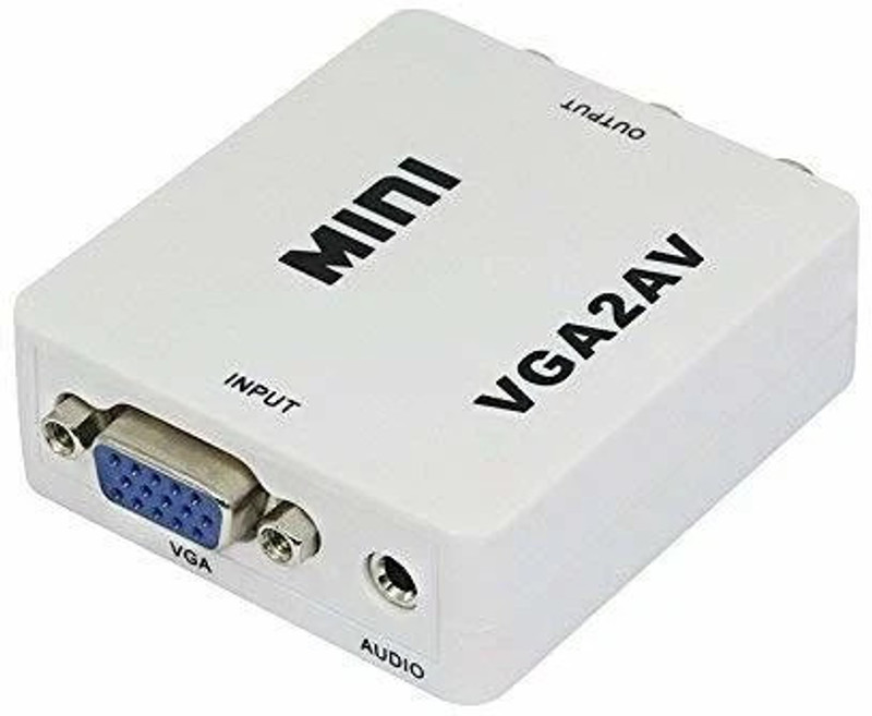 Tobo  TV-out Cable Mini VGA to AV Adapter 1080P Analog to Digital Video Audio Converter TD-658VC(Black, For TV)