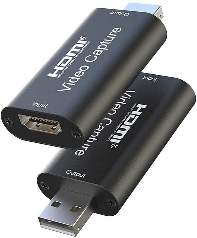 atdaraz TV-out Cable Audio Video Capture Card, HDMI to USB 2.0 Record to DSLR Camcorder Action Cam(Black, For Camera)