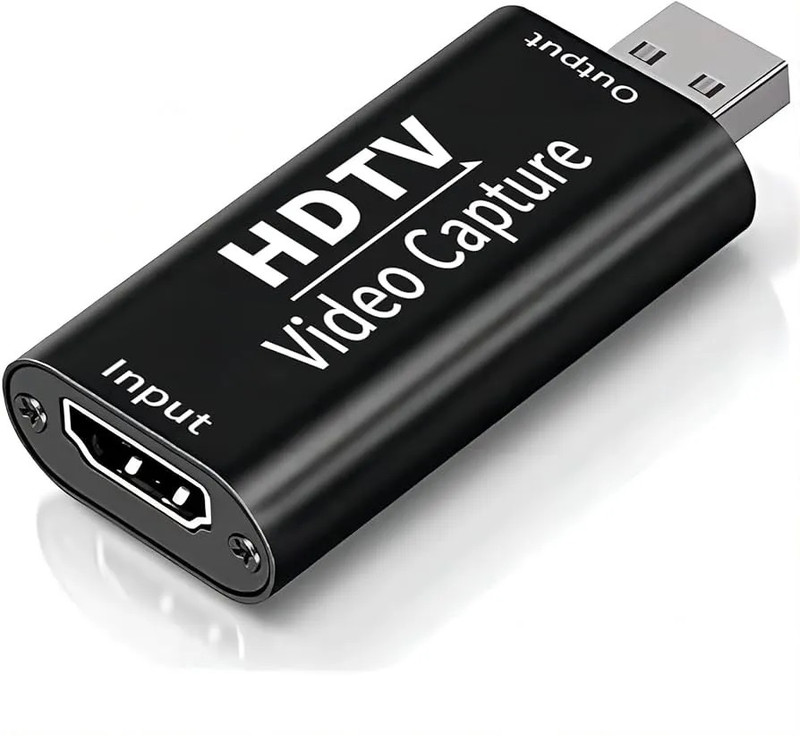 microware TV-out Cable 1080P HDMI to USB 2.0 Video Recording and Streaming, Support 1080p@30Hz(Black, For Laptop)