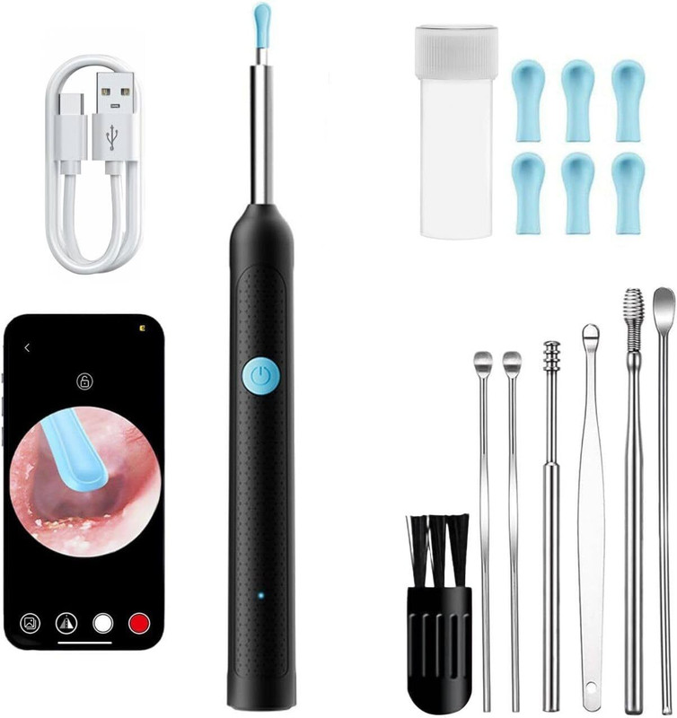 Kripara Sales 1PCS-Ear Wax Removal Kit with HD Camera Wifi Connection Reusable Endoscope Tool