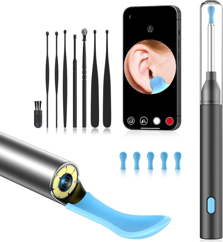 Ladila Smart HD Ear Wax Cleaner Camera, LED Light Otoscope Ear Pick Tool,