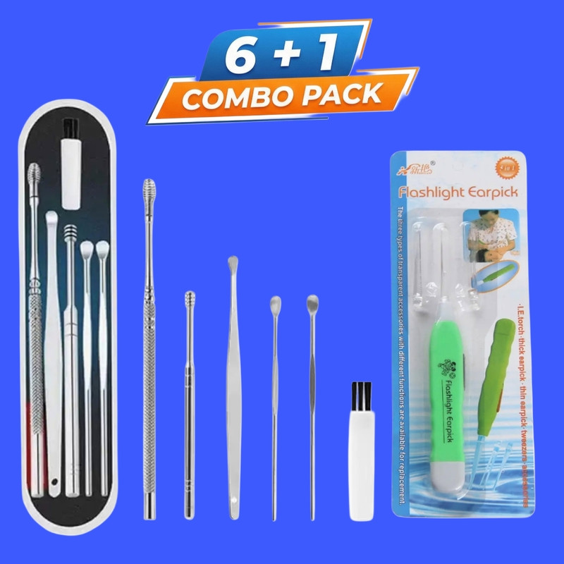 Kaworas 7-in-1 Ear Cleaning Tool Kit for Whole Family with Soft and Safe Earpicks