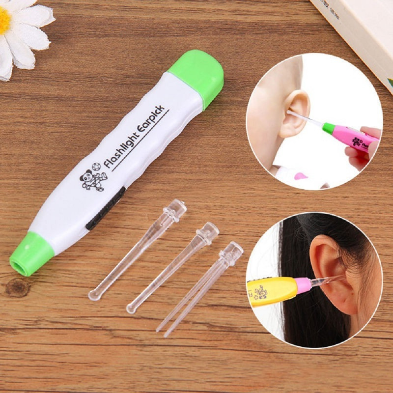 DNelon (PACK OF 2)LED Flashlight Earpick Ear Wax Remover