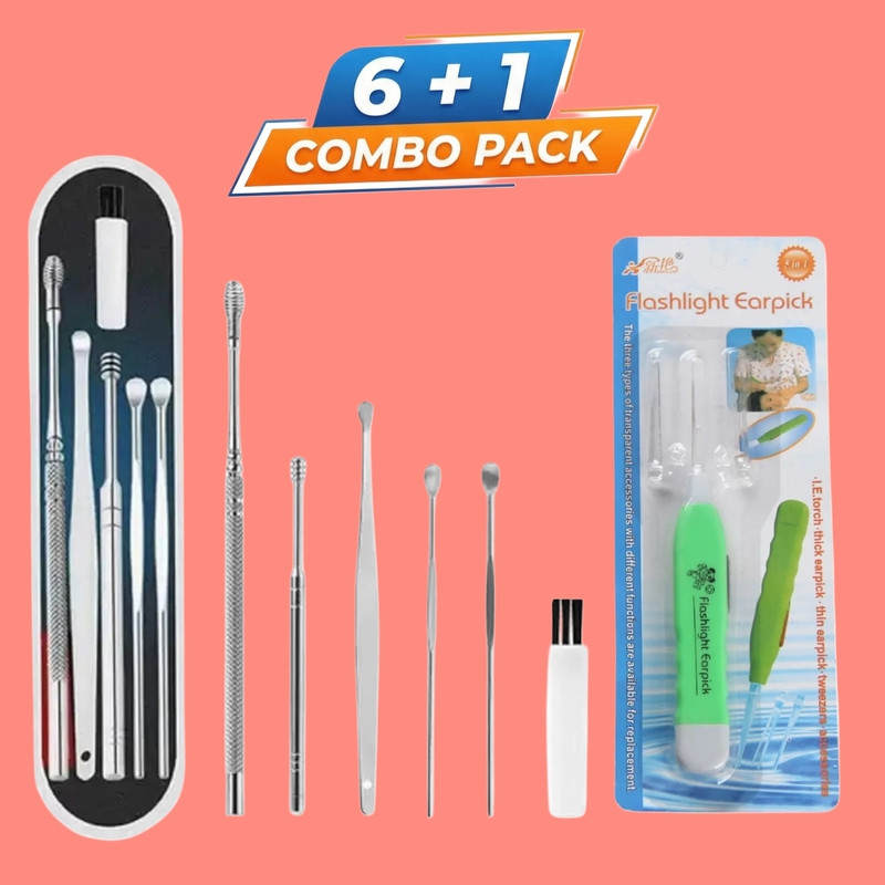 Kaworas Gentle 7-in-1 Ear Cleaner Set for Daily Hygiene for Kids and Every Adult