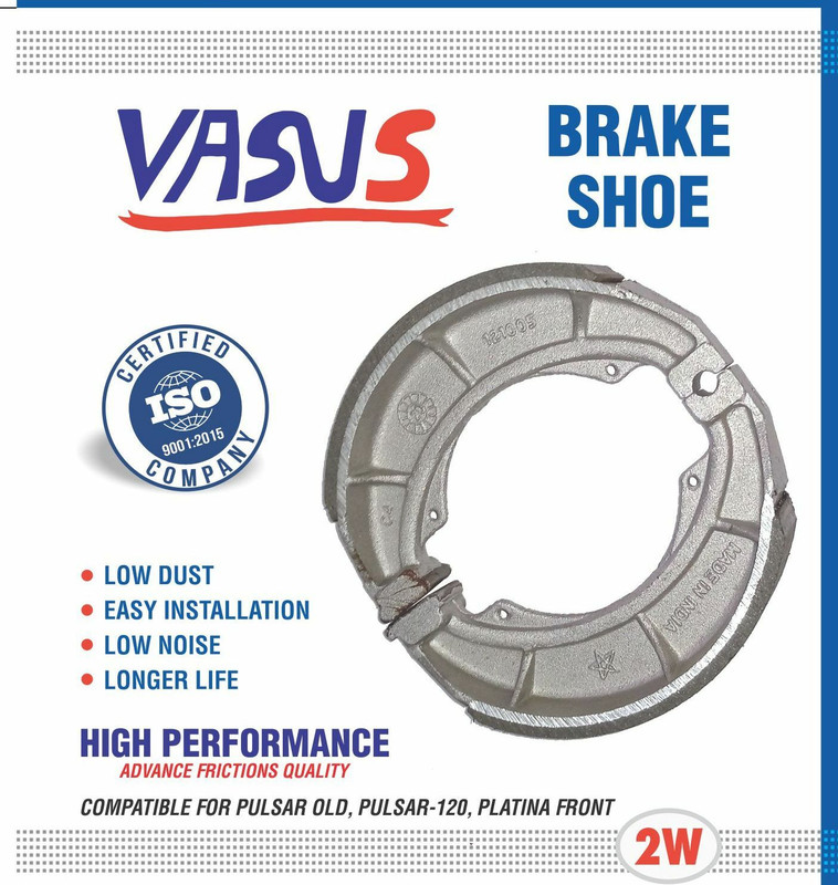 VASUS PULSOR Rear Brake Shoe(Plain Bajaj Pulsar 150, Pulsar NS 160, Platina)