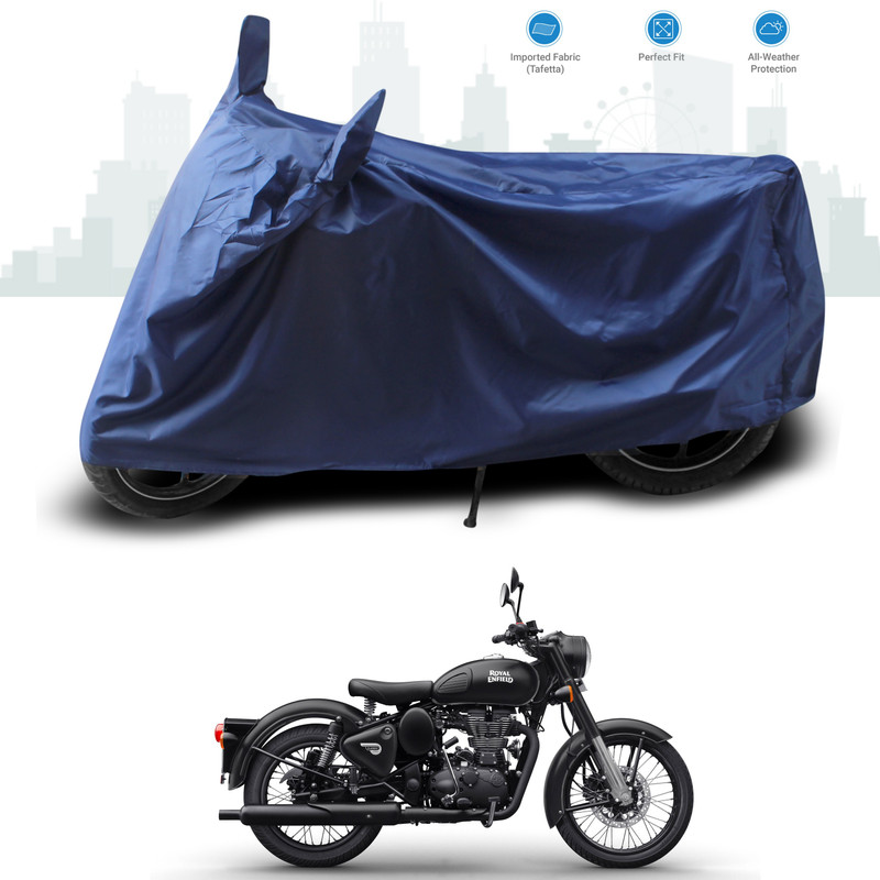 GOSHIV-car and bike accessories Two Wheeler Cover for Royal Enfield(Bullet 350 Twinspark, Blue)