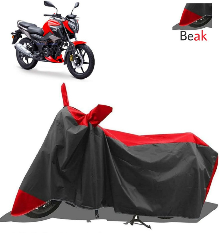 ma collections Waterproof Two Wheeler Cover for TVS(Raider, Red, Black)