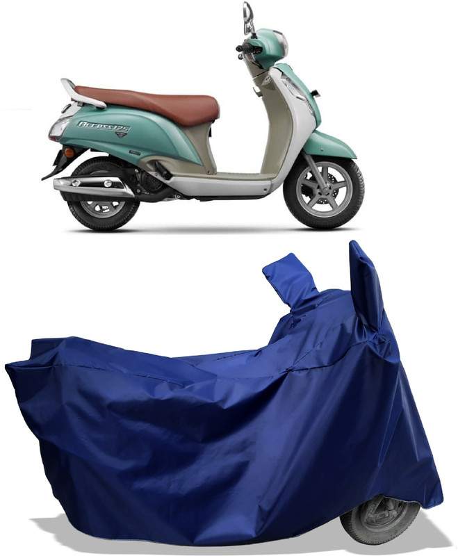 Amexride Two Wheeler Cover for Suzuki(Access, Blue)