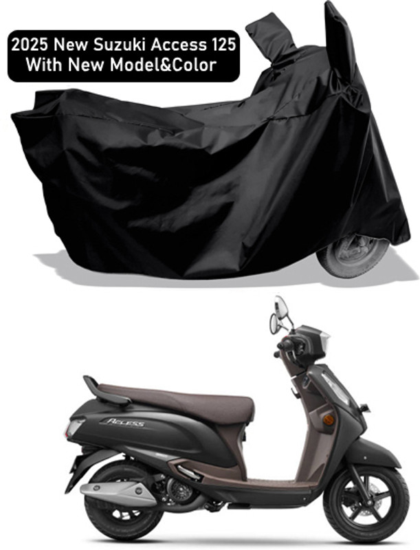Amexride Two Wheeler Cover for Suzuki(Access 125, Black)