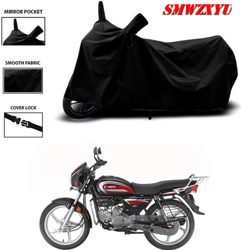 HYBRIDS COLLECTION Two Wheeler Cover for Universal For Bike(Splendor, Black)