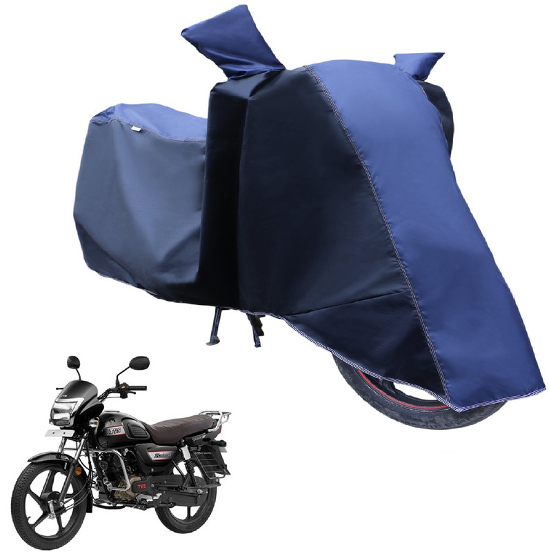 Fit Fly Two Wheeler Cover for TVS(Radeon, Blue, Black)