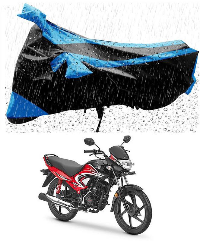 Furious3D Two Wheeler Cover for Honda(Dream Yuga, Blue, Black)