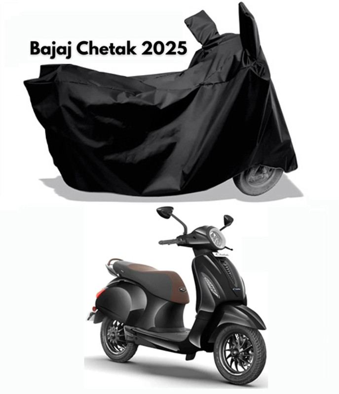 Amexride Two Wheeler Cover for Bajaj(Chetak, Black)