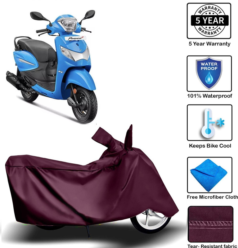 APNEK Waterproof Two Wheeler Cover for Hero(Pleasure, Maroon)