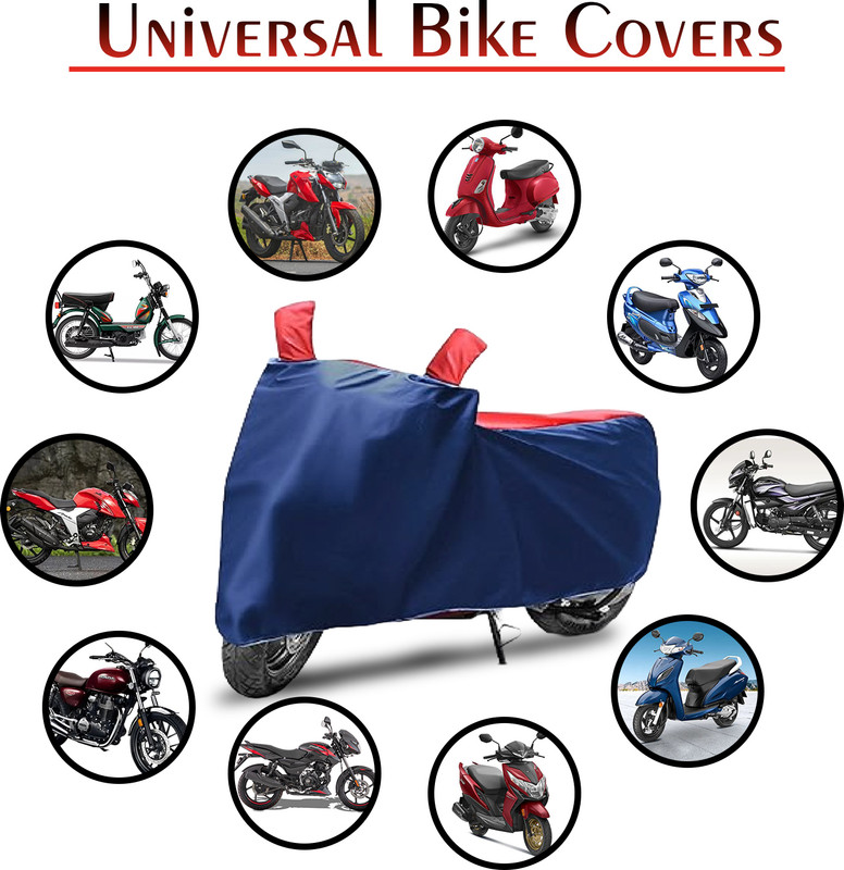 AUTOSITE Two Wheeler Cover for Hero(Super Splendor, Blue, Red)