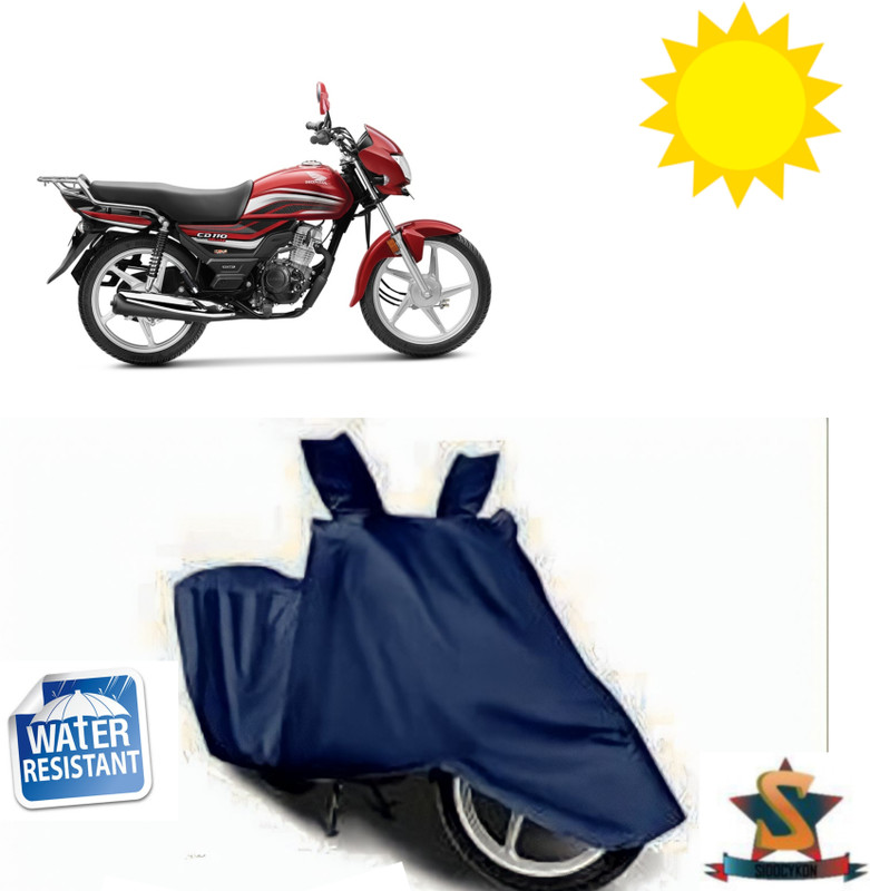 SIDOCYKON Two Wheeler Cover for Honda(CD 110 Dream, Blue)