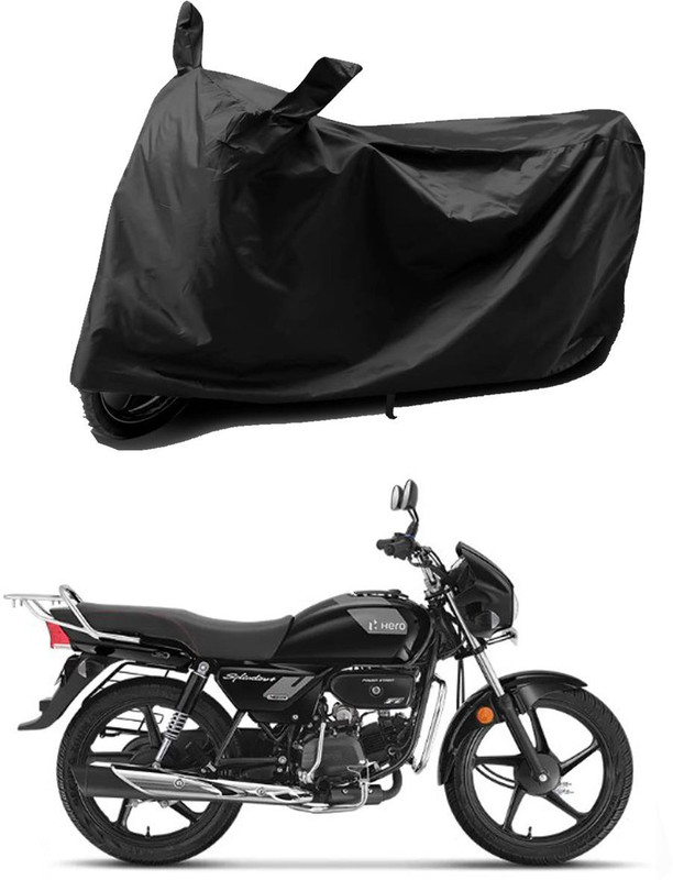 MITHILA MART Waterproof Two Wheeler Cover for Hero(Splendor, Black)