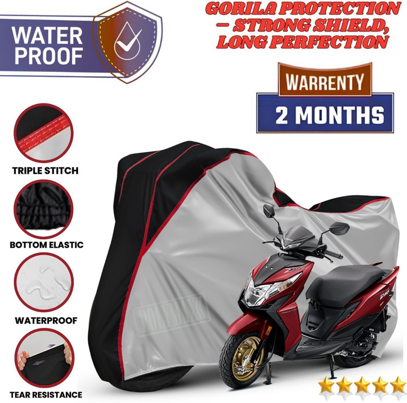 OliverX Waterproof Two Wheeler Cover for Honda(Dio, Silver)