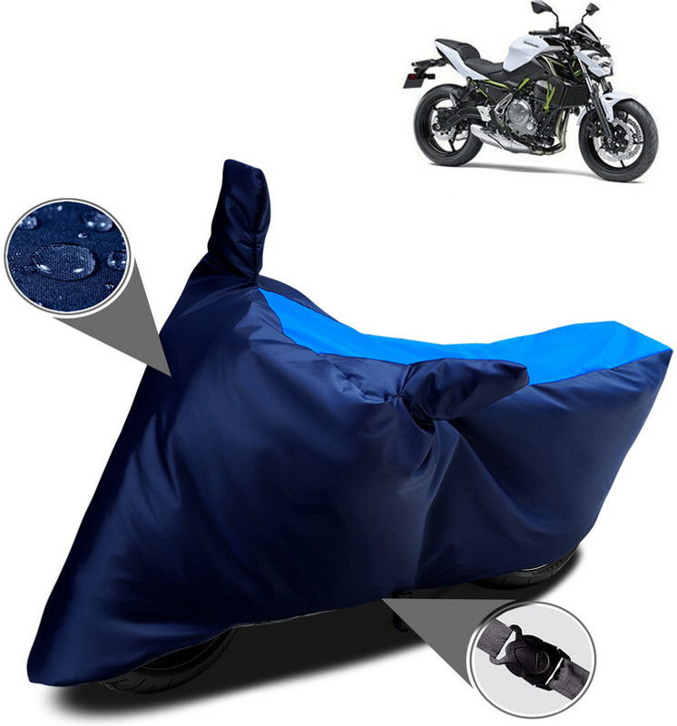 AUTOCAD Waterproof Two Wheeler Cover for Kawasaki(Z650, Blue)