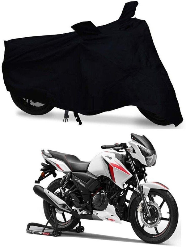 HYBRIDS COLLECTION Two Wheeler Cover for TVS(Apache, Black)