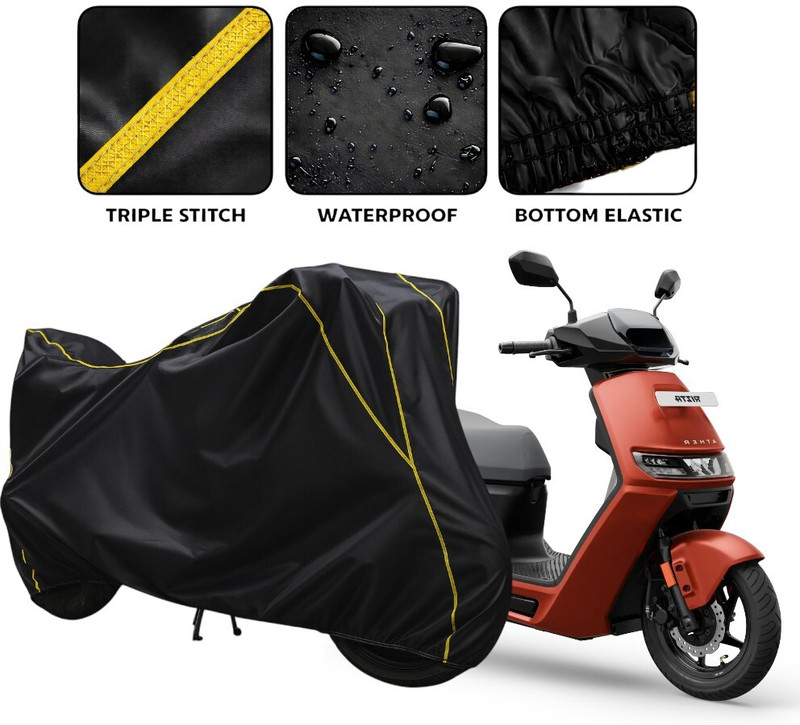 Kishori Enterprises Waterproof Two Wheeler Cover for Ather(Scooty, Yellow)
