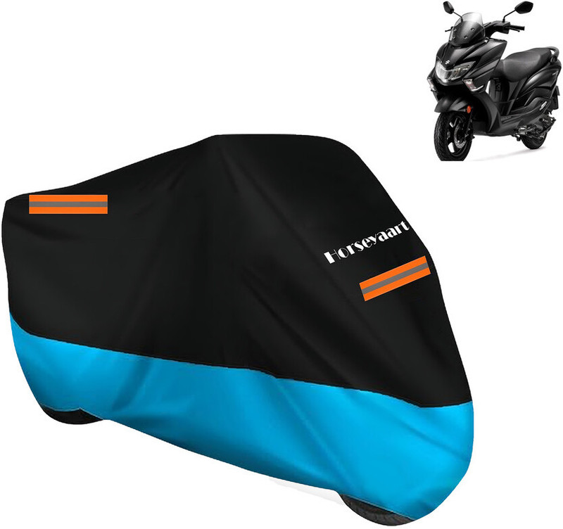 Horseyaart Waterproof Two Wheeler Cover for Suzuki(Burgman Street 125, Blue)