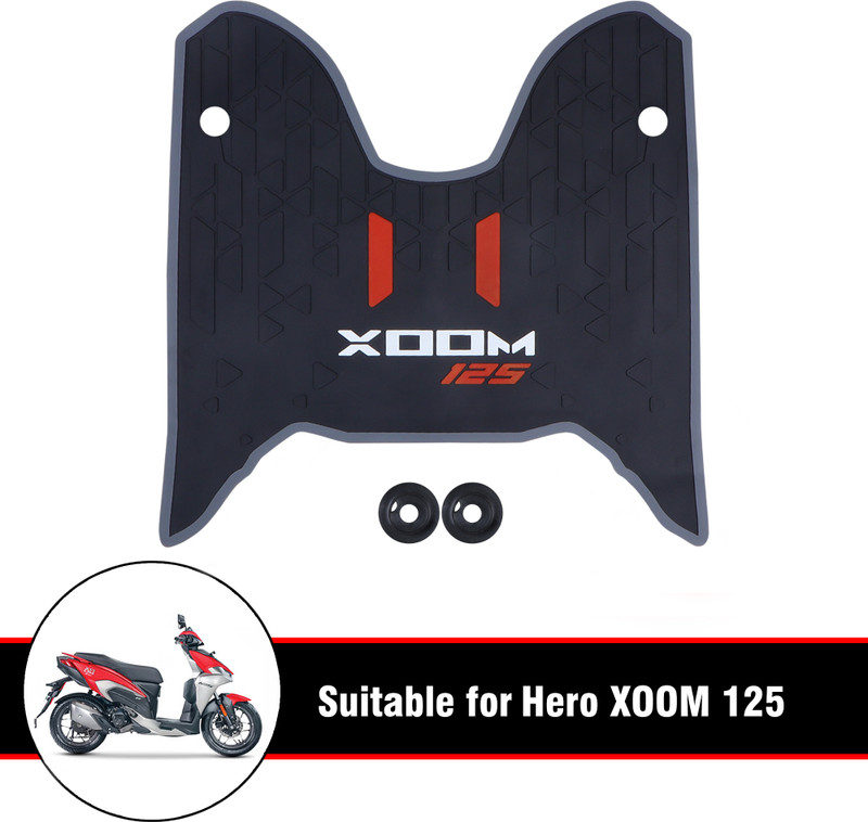 Grandbiker Rubber Foot Mat for Xoom 125 Hero Universal For Bike Two Wheeler Mat