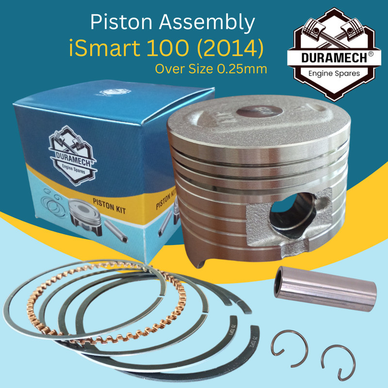 DuraMech Piston Assembly for iSmart 100 (2014) (Over size 0.25mm) 100cc Cast