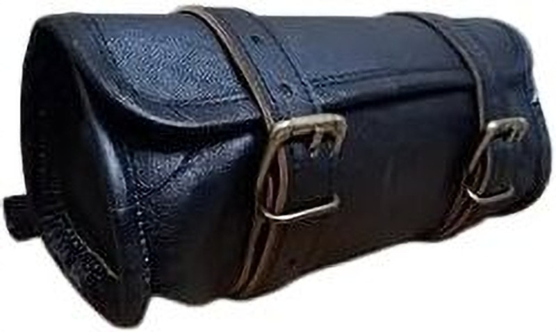 PROUD STAG Double-side Black Leather Motorbike Saddlebag