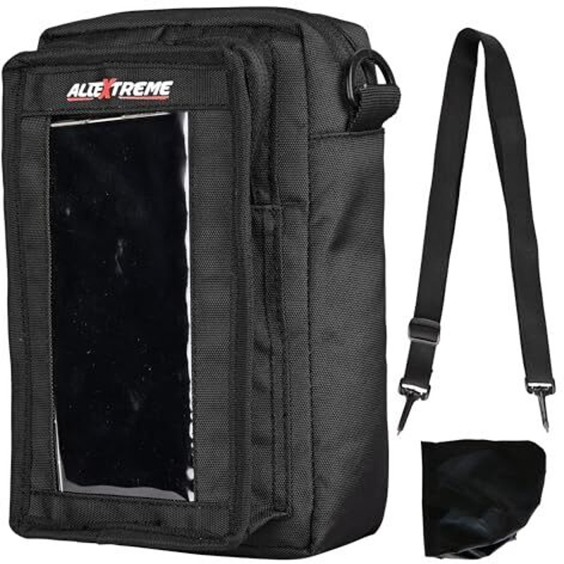 ALLEXTREME Tank Bag with Multi-Pocket Waterproof Universal for All Motorcycles Luggage Box Black Nylon Motorbike Saddlebag(42 L)