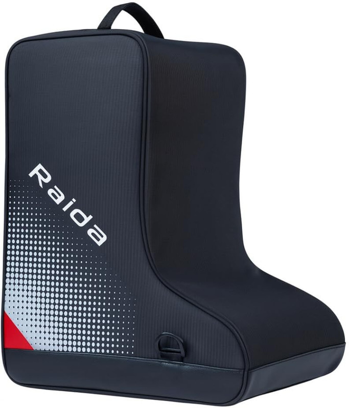 Raida Raida Motorcycle Boot Bag with Ventilation, Sling Strap & Soft Padding Luggage Box Black Polyester Motorbike Saddlebag