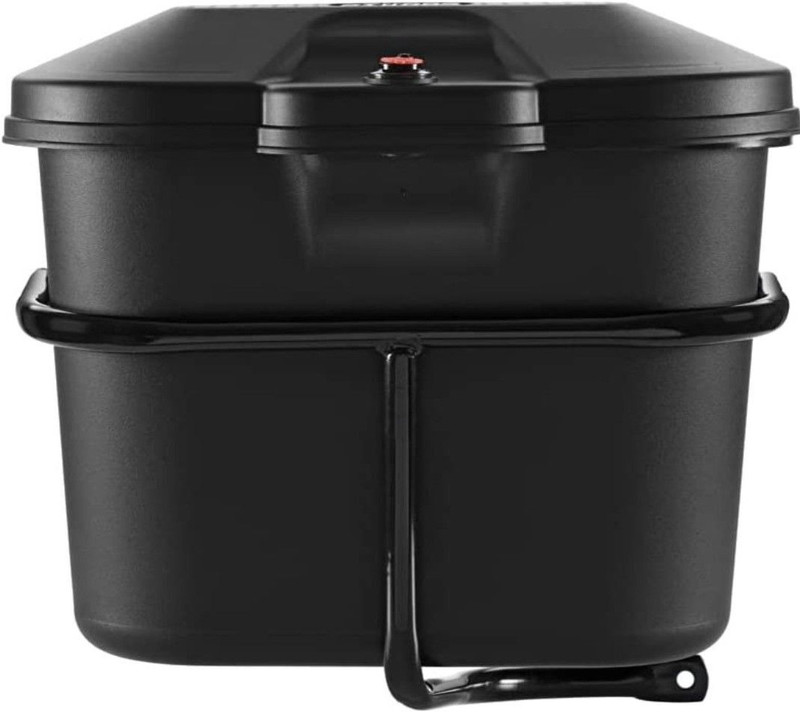 RSN WORLD Bike Luggage 100cc Super Box With Universal Fitment Clamp (Matt Black) Luggage Box Black Plastic Motorbike Saddlebag(15 L)
