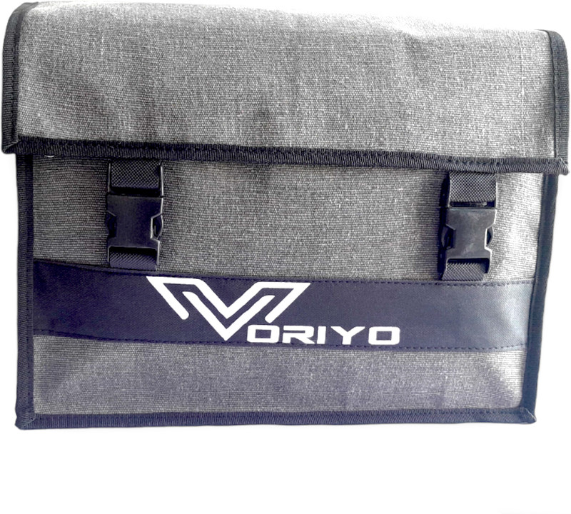 Voriyo VORIYO Saddle Bag for Bike Waterproof Saddlebag Compatible with All Bikes Saddle Bag Grey Cotton Motorbike Saddlebag(20 L)