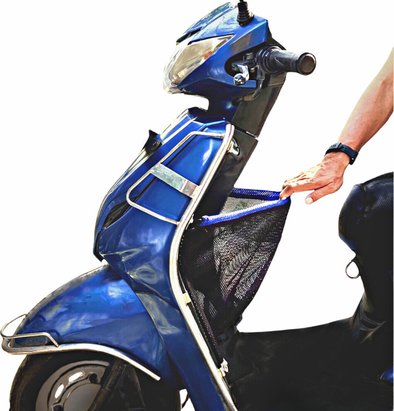 Fibera Smart Basket For Old Activa 3G/4G/5G 110cc (Feb 2015- Dec 2019) Luggage Box Blue Polyester Motorbike Saddlebag(15 L)