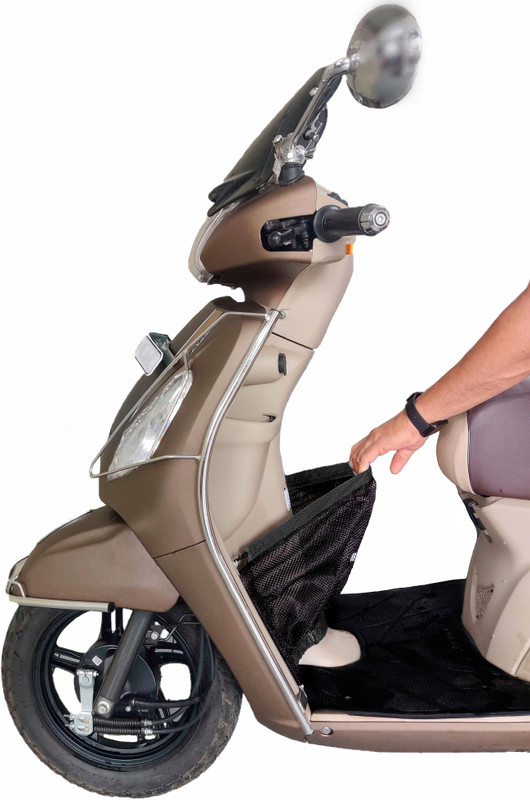 Fibera Smart Compact Basket For Jupiter 110cc BS6 (April 2020- August 2024) Luggage Box Black Polyester Motorbike Saddlebag(10 L)