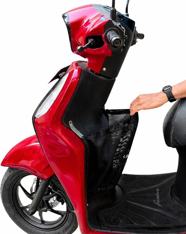 Fibera Basket For Fascino 125cc BS6 (Jan 2020- Present) Saddle Bag Black Polyester Motorbike Saddlebag(15 L)