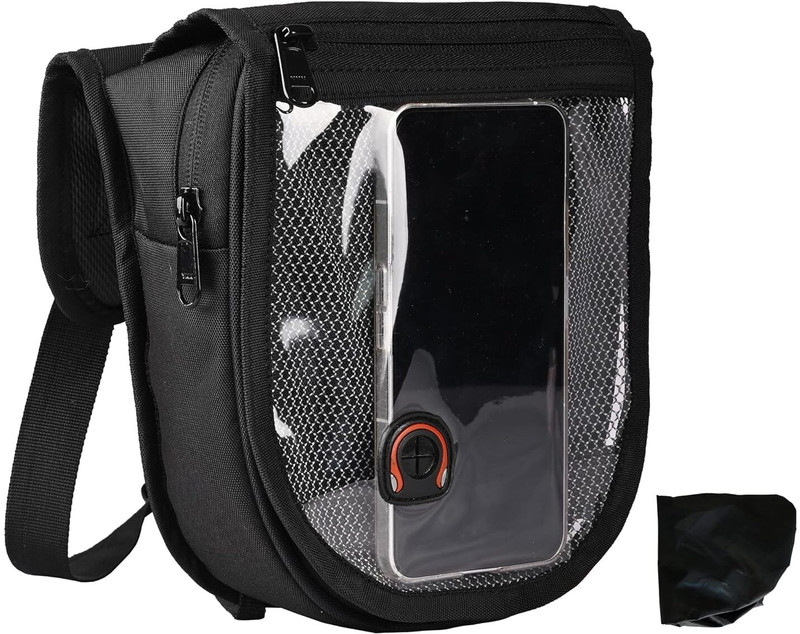 ALLEXTREME Luggage Box Black Nylon Motorbike Saddlebag(2.5 L)