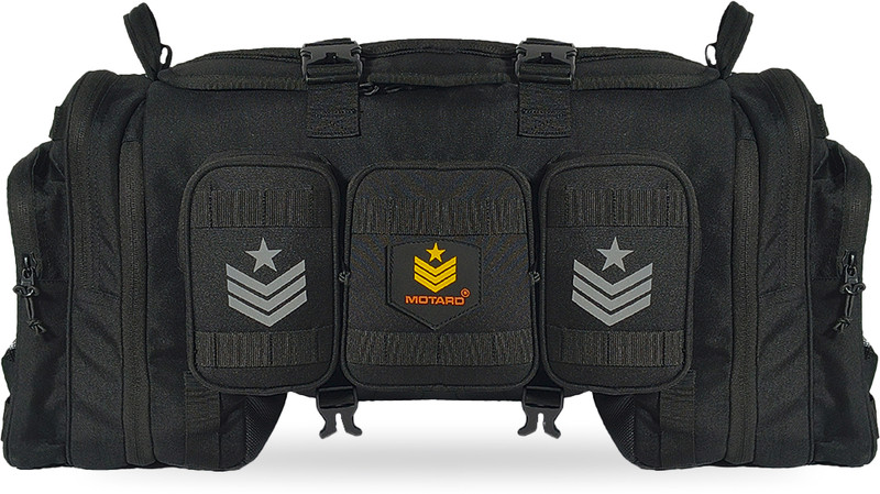 Motard Blackcat 6Days Motor Bike 48+12 Liters | 100% Waterproof Motorcycle Tail Bag Saddle Bag Black Polyester, Polyurethane Motorbike Saddlebag(48 L)