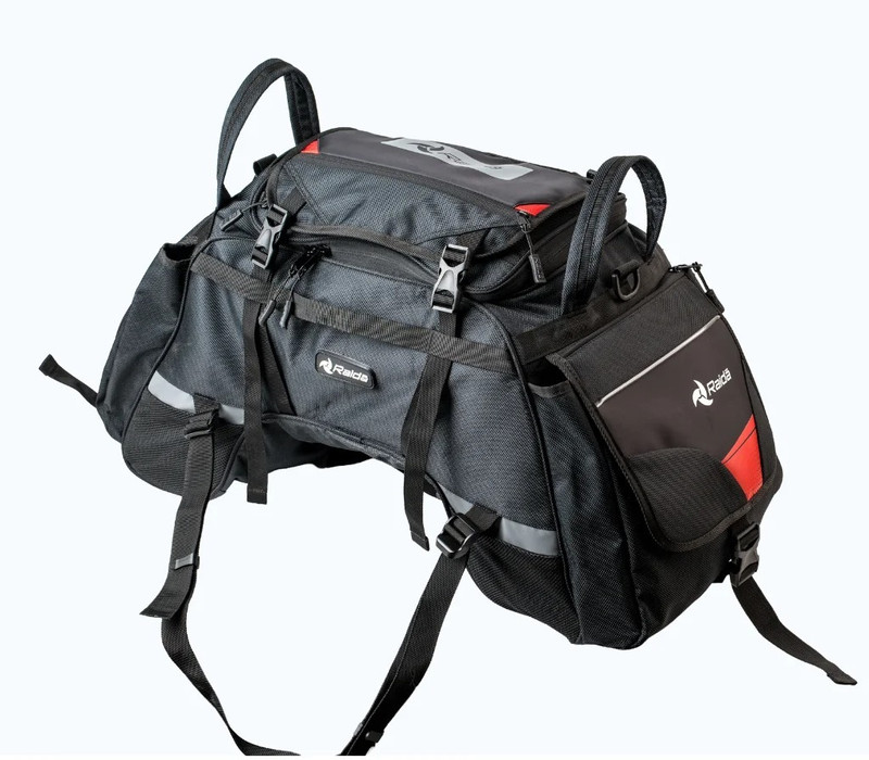 Raida Compass C45 Tail Bag Luggage Box Black Polyester Motorbike Saddlebag(45 L)