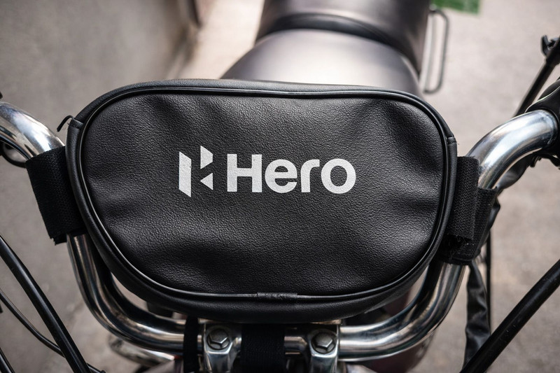 PALMotoCarry Bike Handlebar Bag Waterproof One-side Black Leather Motorbike Saddlebag