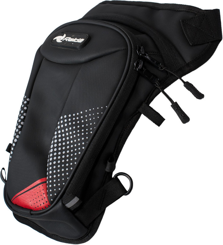 Raida Raida Compass Thigh Bag 5L | EVA Shell | Thigh Bag to Tank Bag| YKK Zippers Luggage Box Black Polyester Motorbike Saddlebag(5 L)