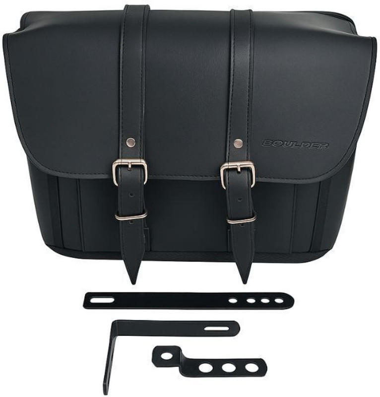 EAZ Universal Boulder Stark Saddle Bag Black Polyester Motorbike Saddlebag(10 L)