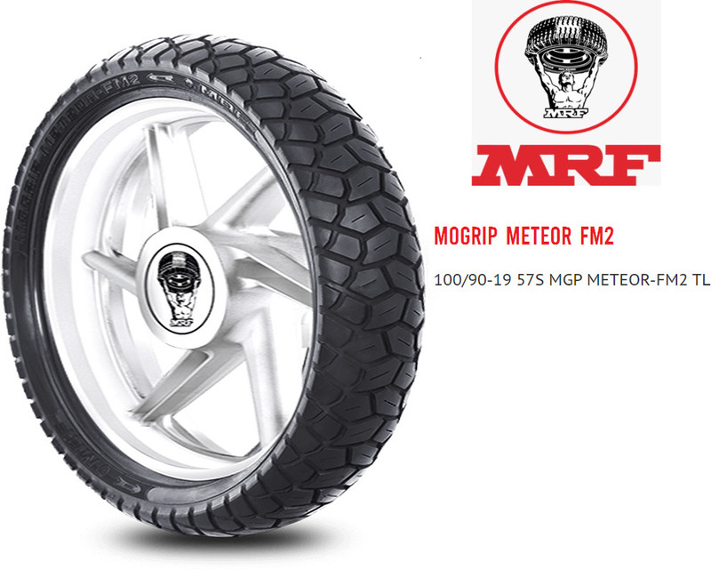 MRF 100/90-19 57S METEOR FM2 TUBELESS 100/90-19 57S Front Two Wheeler Tyre(Dual Sport, Offroad Knobbies, Tube Less)