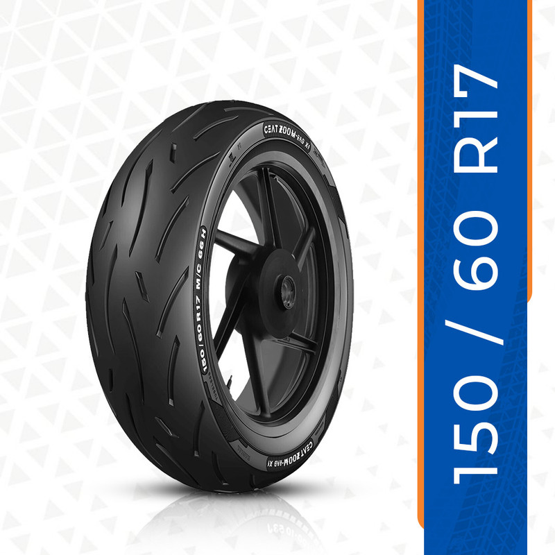 CEAT Zoom Rad X1 TL 66H 150/60R17 Rear Two Wheeler Tyre(Street, Tube Less)