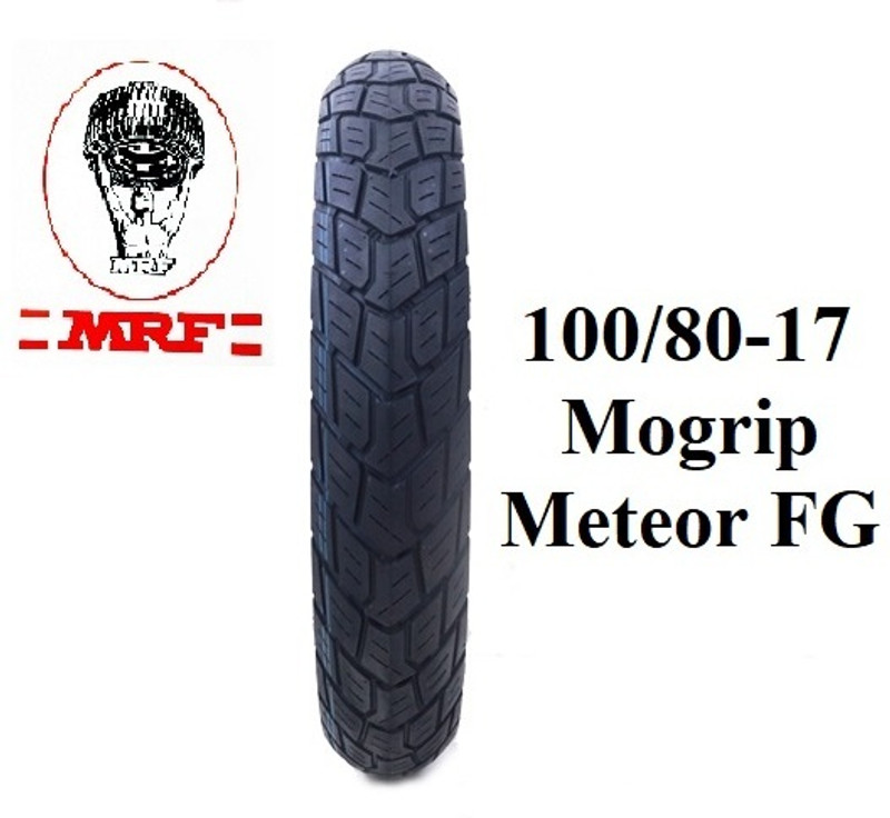 MRF 100/80-17 52P MOGRIP METEOR-FG TL FRONT ( NEW MODEL ) 100/80-17 Front Two Wheeler Tyre(Dual Sport, Racing Slicks, Street, Tube Less)