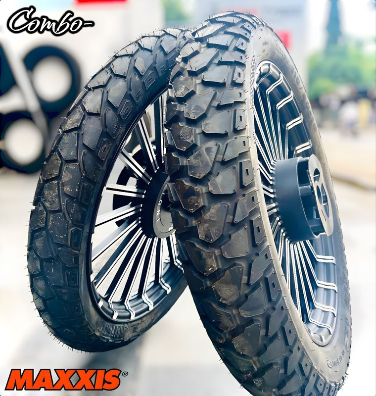 Maxxis M6240 & M6239 90/90-R19 & 110/90-R18 GRIPP COMBO PACK 2 TYRES Front & Rear Two Wheeler Tyre(Dual Sport, Offroad Knobbies, Racing Slicks, Tube Less)