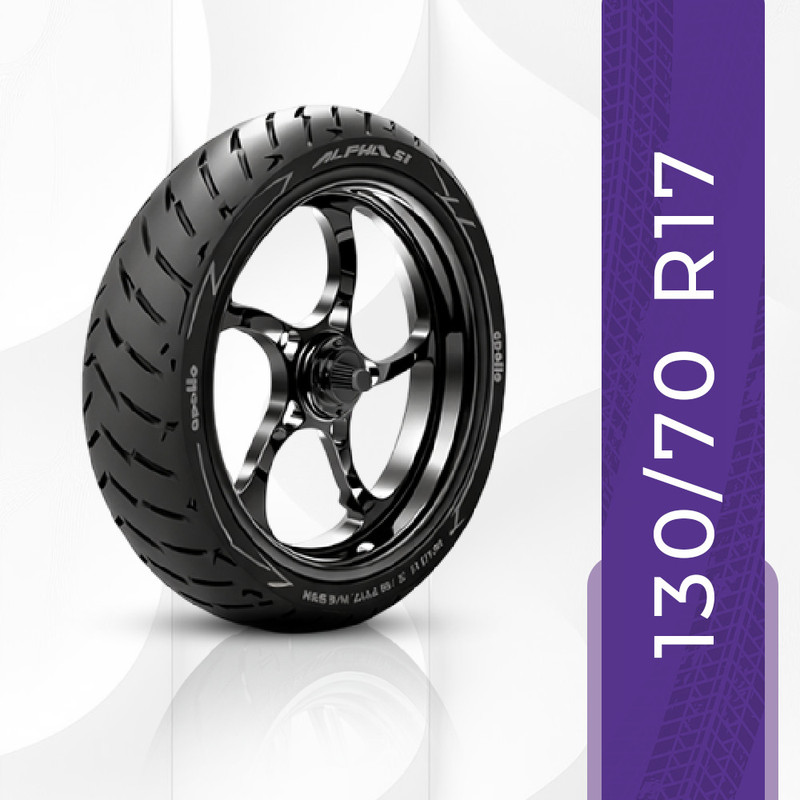 Apollo Steel Belted Radial Tubeless Rear Tyre ALPHA S1 130/70 R17 62H Rear Two Wheeler Tyre(Dual Sport, Tube Less)