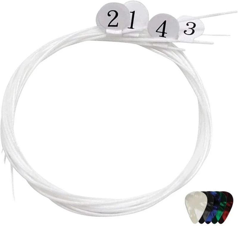 IMAGINEA 4 Nylon Ukulele String Set Replacement for Soprano Concert Tenor 1-A,2-E,3-C,4-G Concert Ukelele Strings