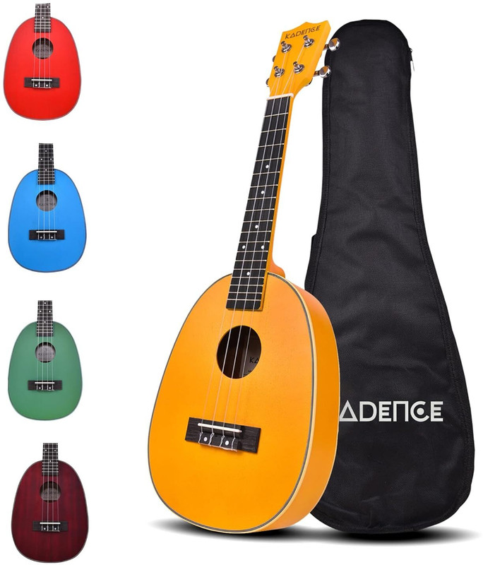 KADENCE Pineapple cocktail martini yellow (With Online Classes) Concert Ukulele(Overall Length - 23 cm)